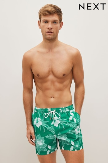 Green Floral Premium Swim Shorts (T07296) | £24