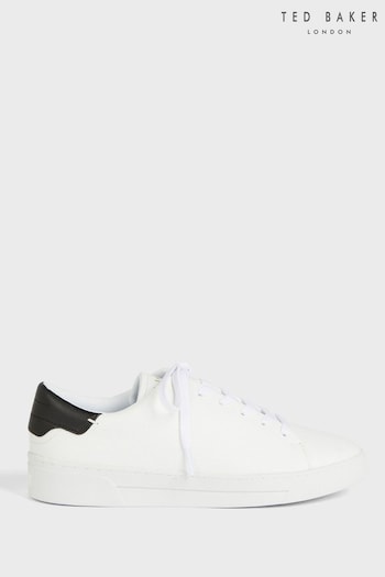 Ted Baker White Kimmii Tumbled Leather Trainers (T07783) | £110