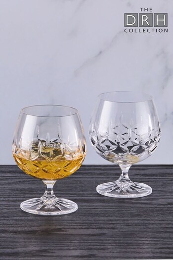 The DRH Collection Set of 2 Clear Dorchester Brandy Glasses (T08057) | £31