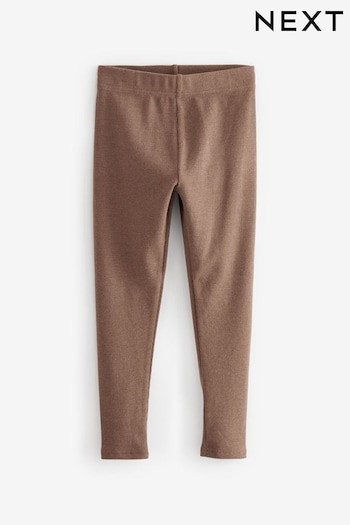 Chocolate Brown Soft Ribbed Leggings (3-16yrs) (T08108) | £6 - £11