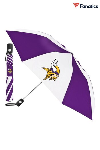 Fanatics Black Minnesota Vikings Auto Folding Umbrella (T08370) | £25