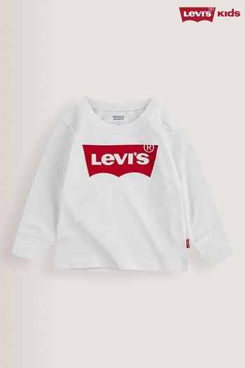Levi's® White Baby Long Sleeved Batwing T-Shirt (T08959) | £18