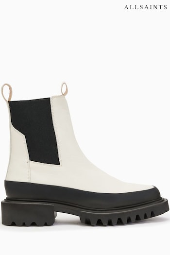AllSaints White Harlee Boots (T09234) | £199