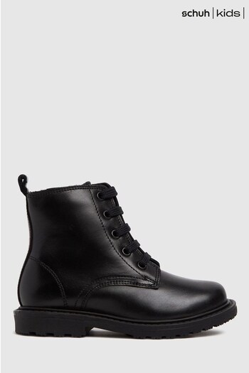 Schuh Black Creator Lace-Up Boots (T09414) | £36 - £38