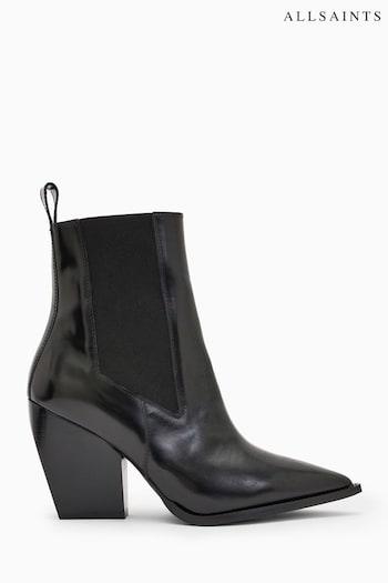 AllSaints Black Ria court Boots (T09564) | £249