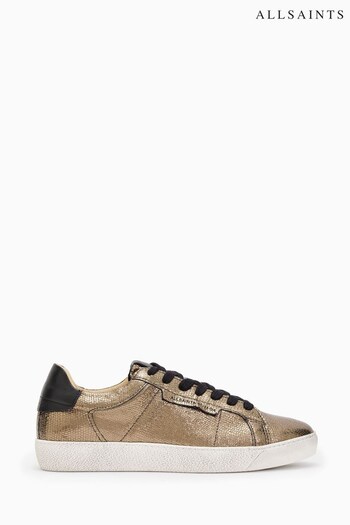 AllSaints Gold Sheer Shimmer Sneakers (T09568) | £149