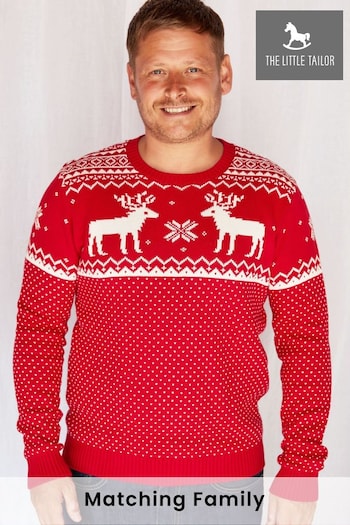 The Little Tailor Men's Christmas Reindeer Fairisle Jumper (T09853) | £49