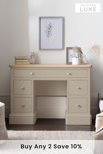 Stone Hampton Painted Oak Collection Luxe Space Saving Storage Console Dressing Table (T10207) | £825