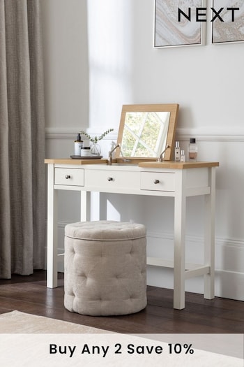 Chalk White Malvern Paint Effect Console Dressing Table (T10231) | £275