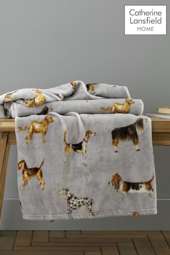 Catherine Lansfield Natural Country Dogs Throw (T10580) | £17