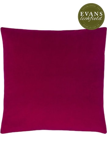 Evans Lichfield Cerise Pink Sunningdale Velvet Polyester Filled Cushion (T11011) | £20