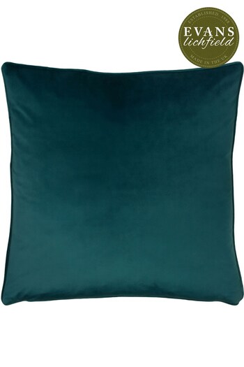 Evans Lichfield Teal Blue Opulence Velvet Polyester Filled Cushion (T11021) | £22