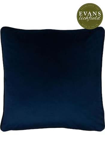 Evans Lichfield Royal Blue Opulence Velvet Polyester Filled Cushion (T11024) | £26