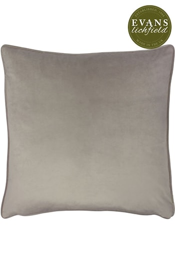 Evans Lichfield Mink Grey Opulence Velvet Polyester Filled Cushion (T11026) | £26