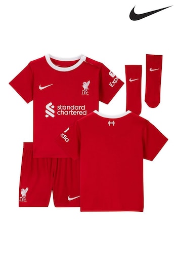 Nike Red Liverpool FC Stadium 23/24 Football Kit (T11331) | £50