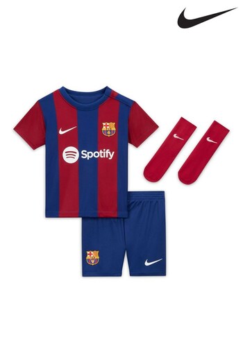 Nike Blue FC Barcelona 2023/24 lebron Baby/Toddler DriFIT 3 Piece Kit Outfit (T11339) | £50