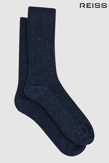 Reiss Navy Coen Speckled Hiking Socks (T11403) | £15
