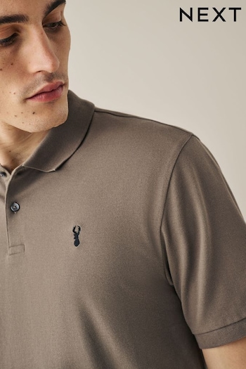Brown Pique Polo Shirt (T11577) | £18