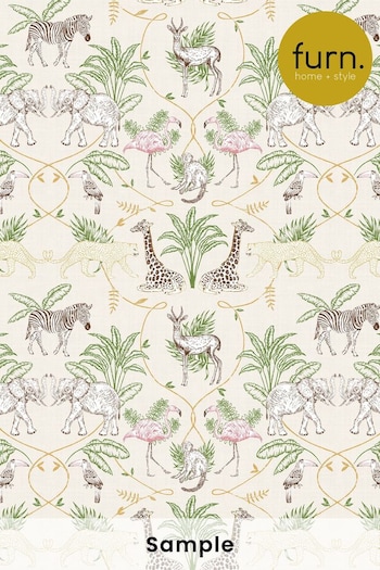 furn. Natural Serengeti Animals Wallpaper Sample Wallpaper (T11655) | £1