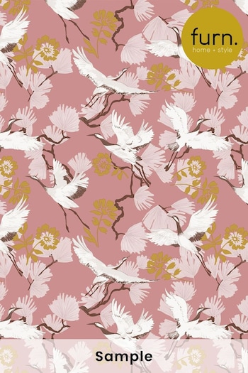 furn. Blush Pink Demoiselle Botanical Wallpaper Sample Wallpaper (T11783) | £1