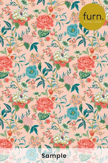 furn. Pink Azalea Bright Blooms Wallpaper Sample Wallpaper (T11786) | £1