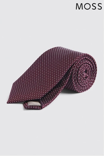 MOSS Red Pindot Silk Tie (T11976) | £30