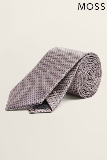 MOSS Rose Pink Textured Tie (T12003) | £20