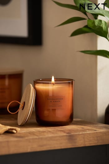 Amber Orange Bronx Sandalwood and Amber Scented Single Wick Candle (T12370) | £10