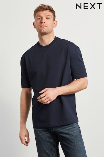 Navy Blue Relaxed Heavyweight T-Shirt (T12415) | £15