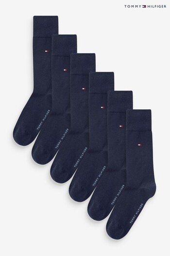 Tommy tie Hilfiger Mens Blue Socks 6 Pack (T12488) | £39