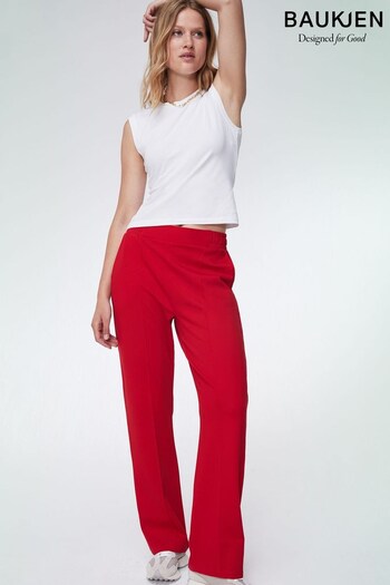 Baukjen Red Marian Trousers with Lenzing Ecovero™ (T13352) | £85