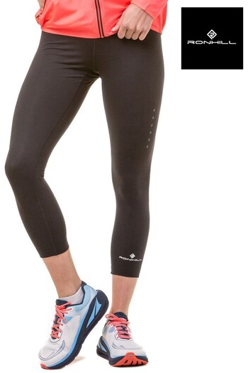 Ronhill Black Womens Core Crop Tights (T13358) | £35