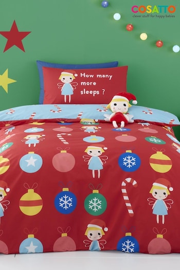 Cosatto Red Christmas Fairy Duvet Cover and Pillowcase Set (T13394) | £20 - £25