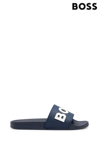 BOSS Blue Kirk Slid Sandals print (T13957) | £79