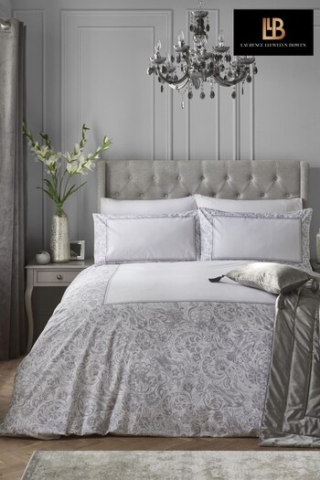Laurence Llewelyn-Bowen Grey Suzani Duvet Cover and Pillowcase Set (T13995) | £45 - £60