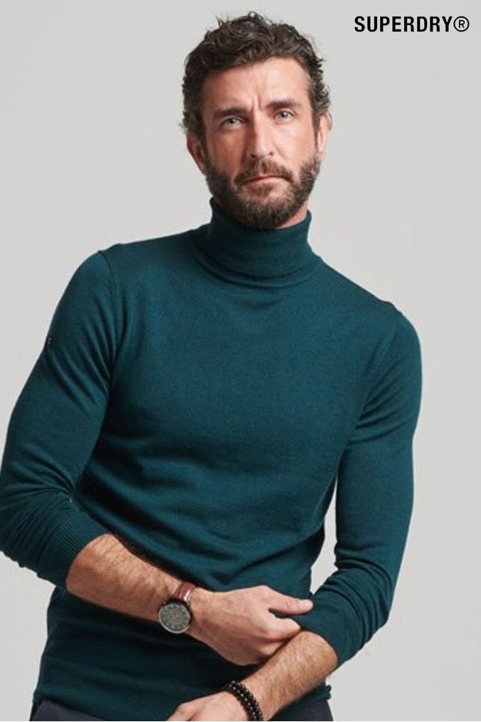 Green turtleneck sales for men