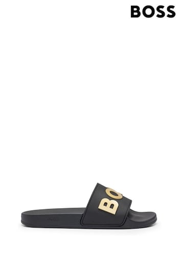 BOSS Black Kirk Slid Sandals print (T14284) | £79