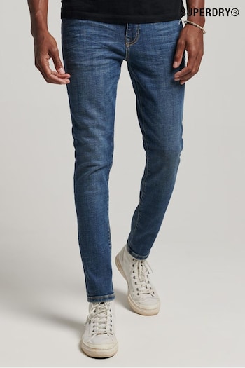 Superdry Blue Organic Cotton Skinny Jeans vorg (T14965) | £75