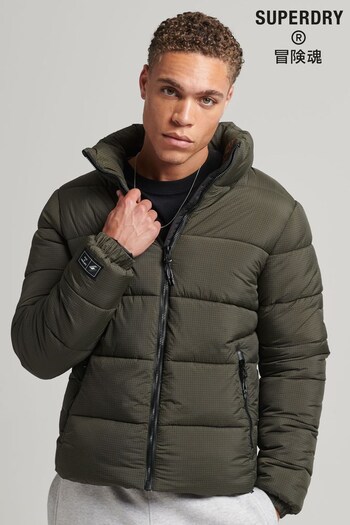 Superdry Green Non Hooded Sports Puffer Jacket (T14982) | £90