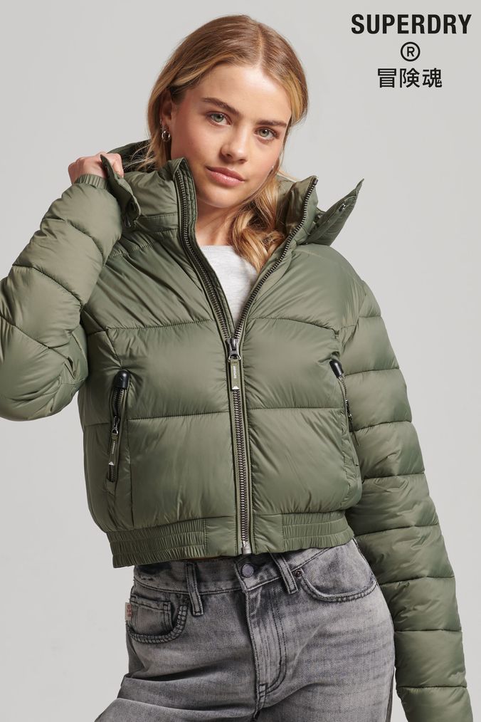 Superdry green hotsell jacket womens