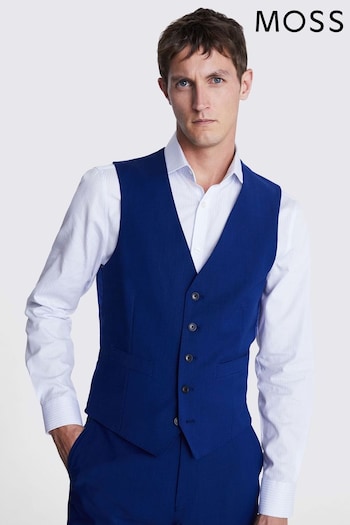 MOSS Tailored Fit Royal Blue Suit: Waistcoat (T15237) | £80