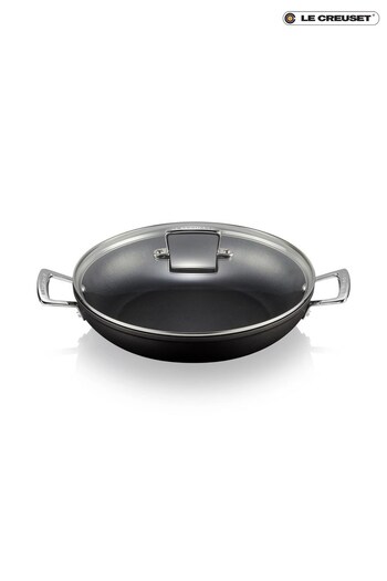 Le Creuset Black Toughened Non Stick Shallow Casserole Dish 30cm (T15543) | £139
