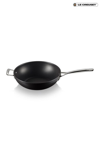 Le Creuset Black 30cm Toughened Non Stick Stir Fry Pan (T15546) | £134