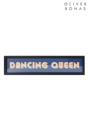 Oliver Bonas Blue Dancing Queen Framed Wall Art (T15751) | £79.50