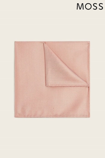 MOSS Plain Natté Silk Pocket Square (T15939) | £15
