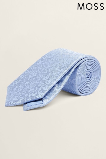 MOSS Blue Floral Swirl Tie (T15963) | £30