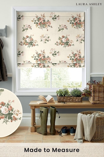 Laura Ashley Natural Rosemore Made To Measure Roman Blind (T16589) | £75