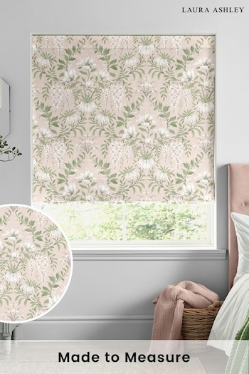 Laura Ashley Blush Pink Parterre Made To Measure Roman Blind (T16593) | £79