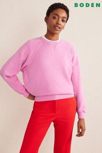 Boden Pink Relaxed Raglan Sweatshirt (T16613) | £65