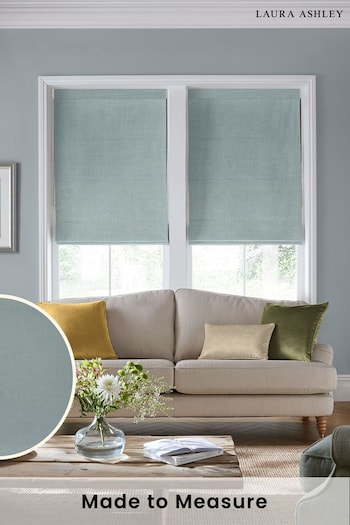 Laura Ashley Green Swanson Made To Measure Roman Blind (T16629) | £84